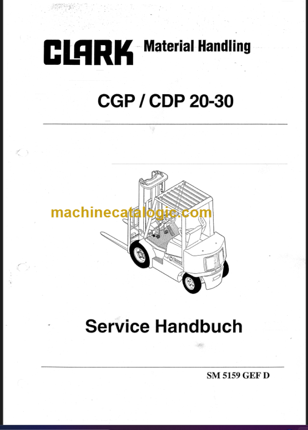 CLARK CGP CDP 20 30 SERVICE MANUAL DE