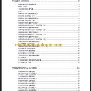 LIUGONG CLG856III PARTS CATALOG