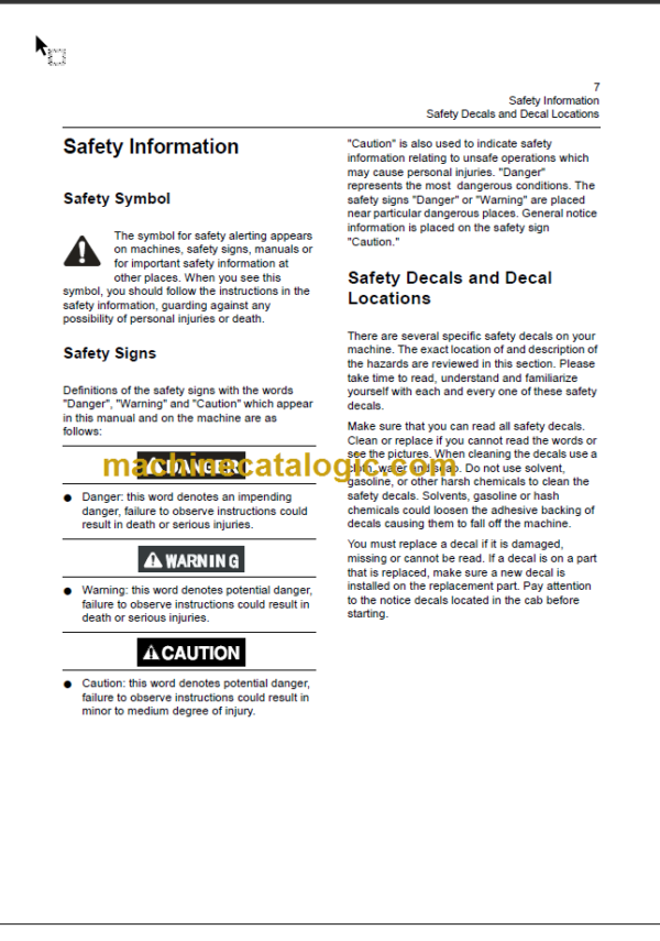 CLG906C III OPERATION MANUAL