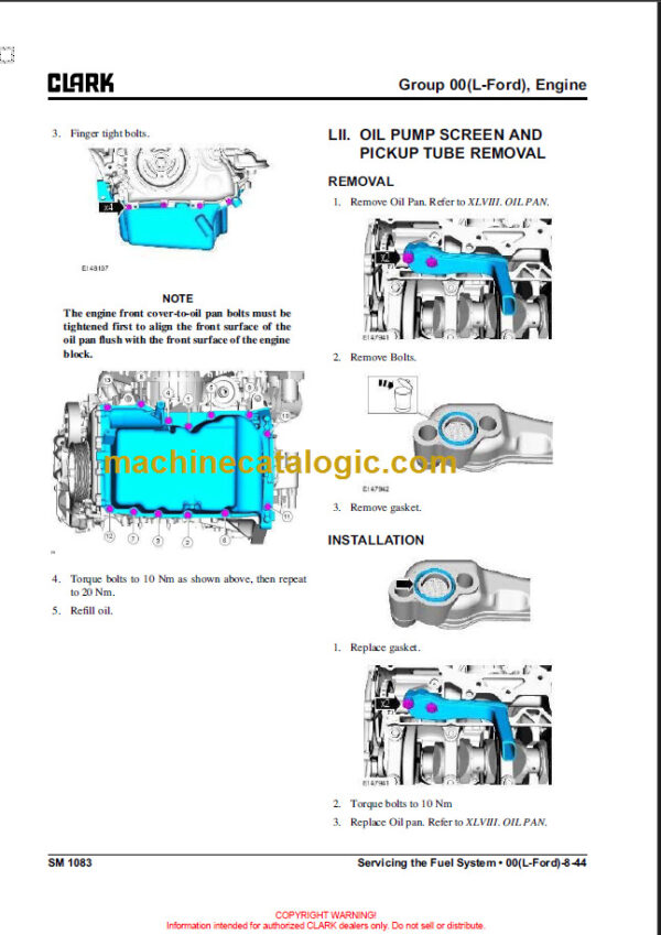 CLARK S20 25 30 32 C L G SERVICE MANUAL