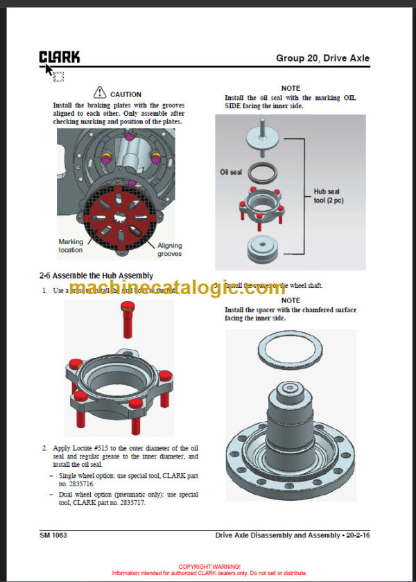 CLARK S20 25 30 32 C L G SERVICE MANUAL