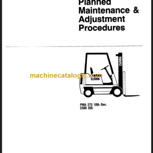 CLARK PMA-273 C500 355 PLANNED MAINTENANCE