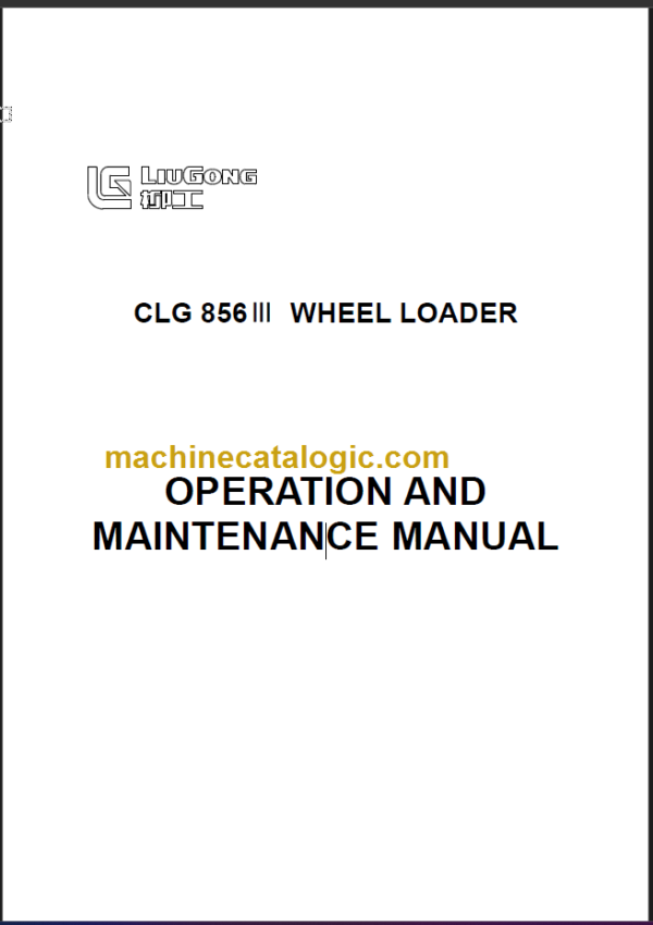 CLG 856 III OPERATION MANUAL 2008