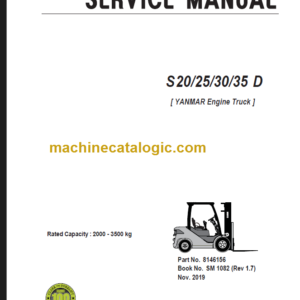 CLARK S20 25 30 35D SERVICE MANUAL