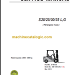 CLARK S20 25 30 35 L G SERVICE MANUAL