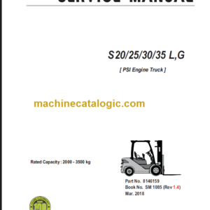 CLARK S20 25 30 35 L G SERVICE MANUAL