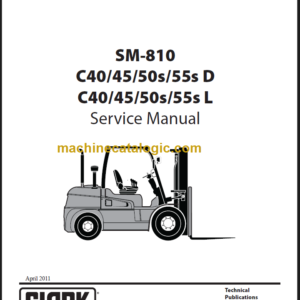 CLARK C40 45 50s 55s D L SERVICE MANUAL