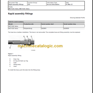 VOLVO MCT125C LOADER SERVICE REPAIR MANUAL