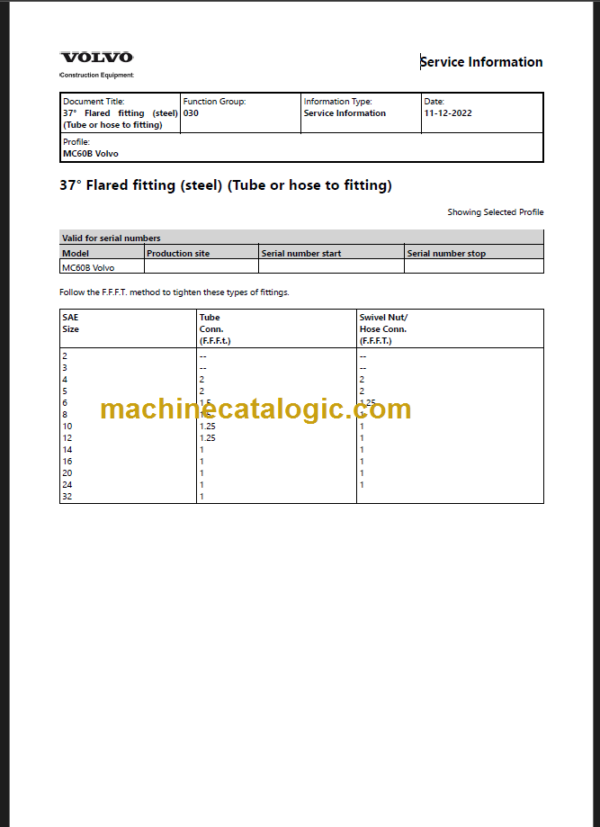 VOLVO MC60B SKID STEER SERVICE REPAIR MANUAL