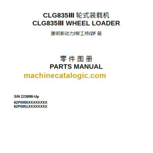 CLG835III (62F0050 0051) PARTS MANUAL