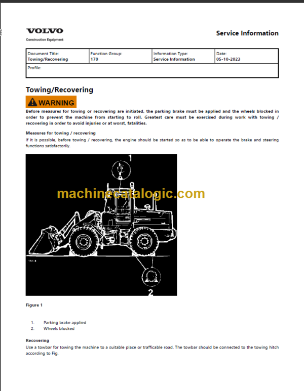 VOLVO L90C BM WHEEL LOADER SERVICE MANUAL