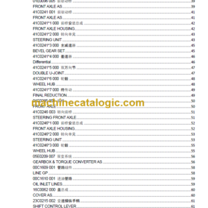 LIUGONG CLG777A PARTS CATALOG