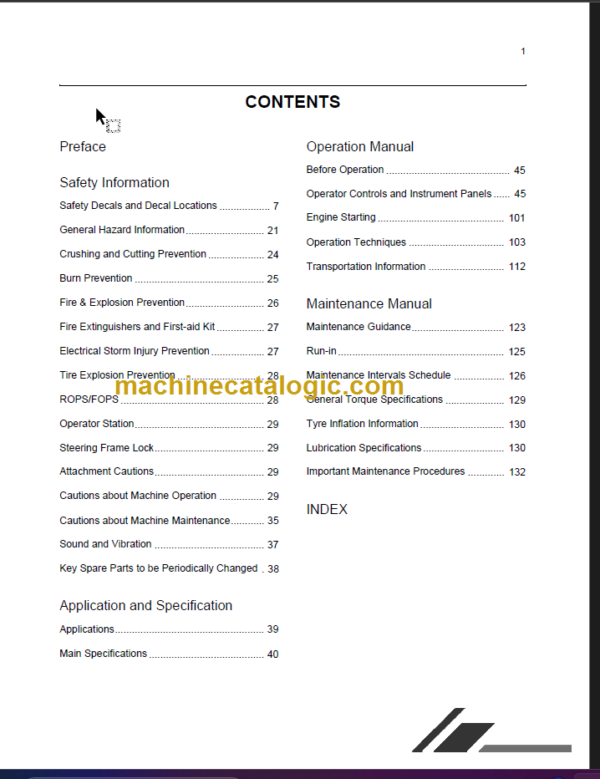 CLG 856 IV OPERATION MANUAL