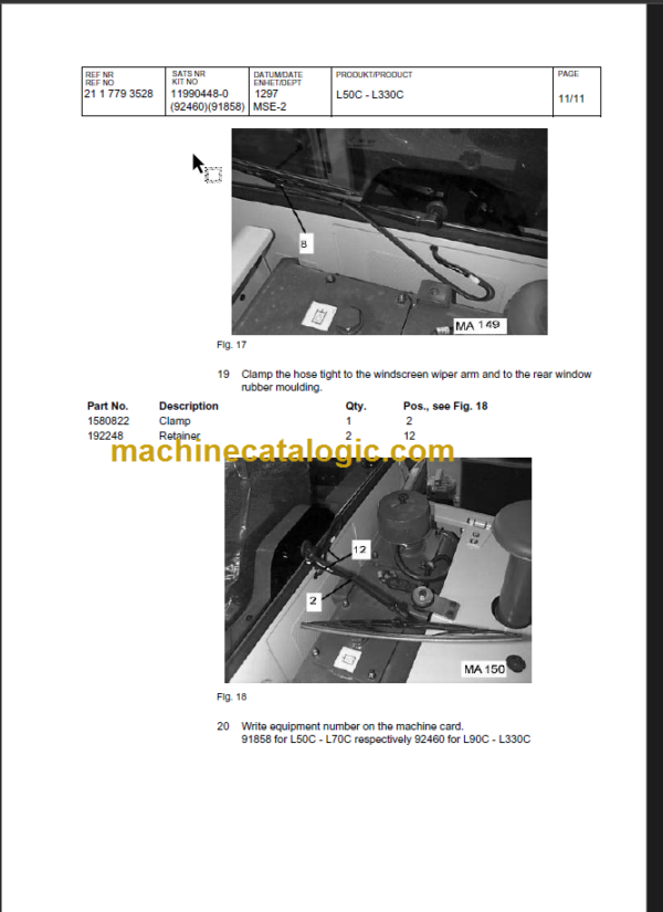 VOLVO L90C BM WHEEL LOADER SERVICE MANUAL