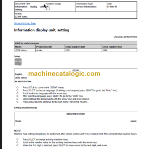 Volvo L220E Service Manual PDF