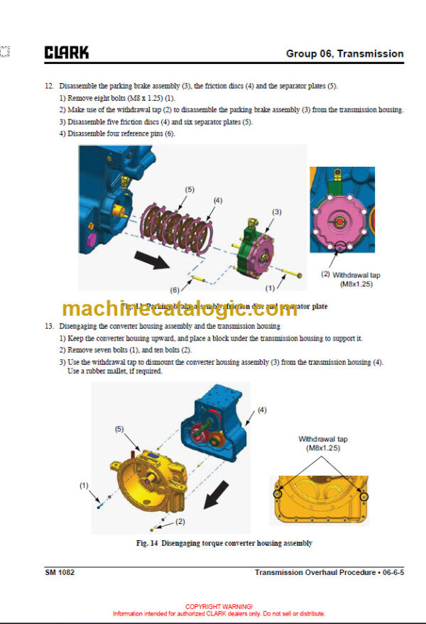 CLARK S20 25 30 35D SERVICE MANUAL