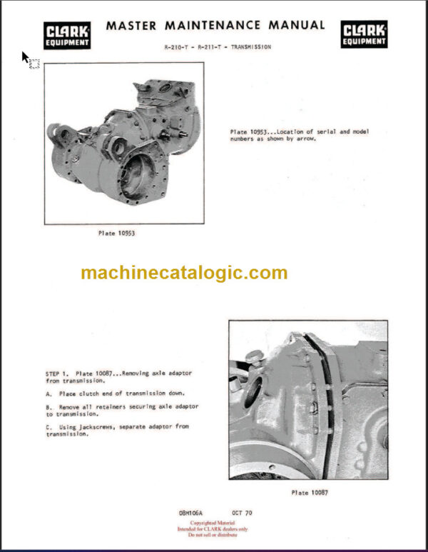 CLARK C500 (OH-370) Overhaul Manual