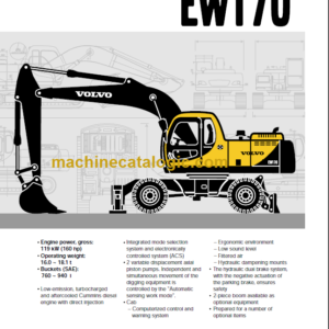 VOLVO EW170 EXCAVATOR SERVICE REPAIR MANUAL