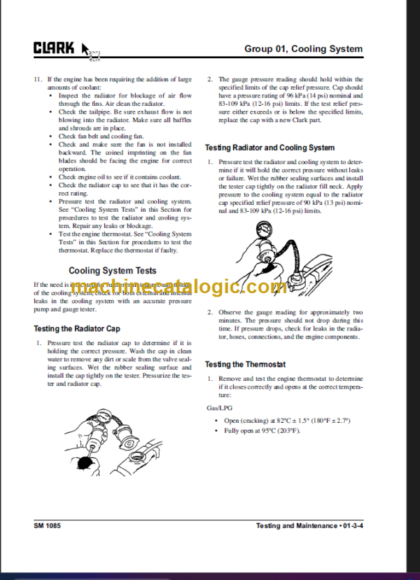 CLARK S20 25 30 35 L G SERVICE MANUAL