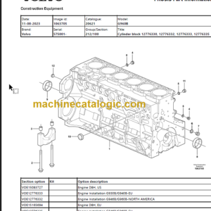 Volvo G960B Parts Manual PDF