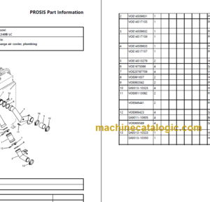 Volvo EC240B LC Parts Manual PDF