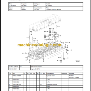 Volvo EC750DL Parts Manual PDF