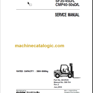 CLARK SF35 45D L CMP40 50SD L SERVICE MANUAL