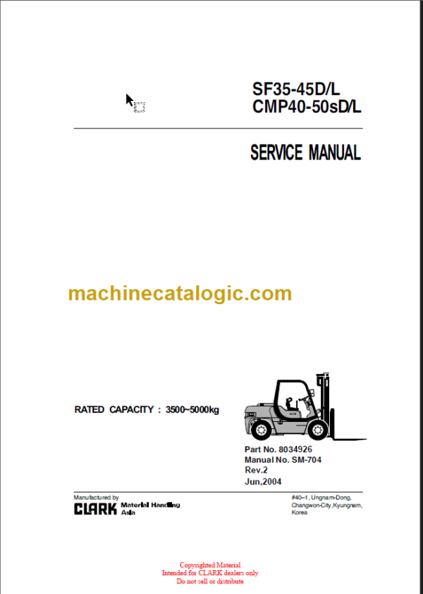 CLARK SF35 45D L CMP40 50SD L SERVICE MANUAL