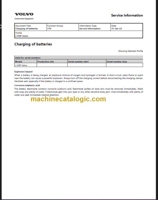 VOLVO L150F WHEEL LOADER SERVICE REPAIR MANUAL