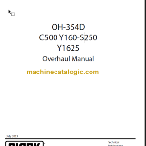 CLARK C500 Y160-S250 Y1625 OVERHAUL MANUAL