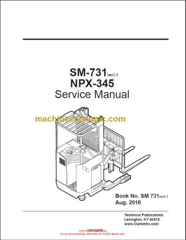 CLARK NPX-345 SERVICE MANUAL