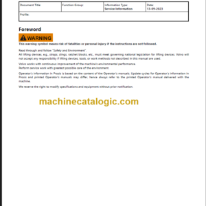 VOLVO EC750D L EXCAVATOR OPERATOR MANUAL