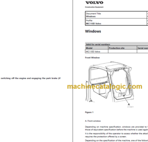 Volvo MC110D Operator Manual PDF