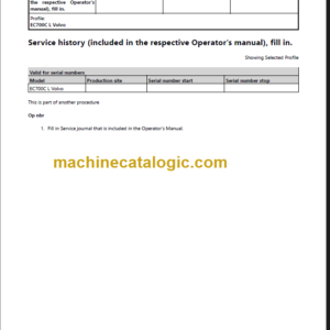 VOLVO EC700C L EXCAVATOR OPERATORS MANUAL