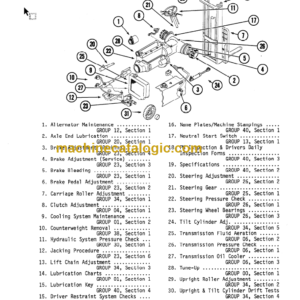 CLARK C500 235 LPG Planned Maint & Adj Manuals