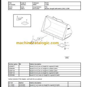 Volvo L120H Parts Manual PDF