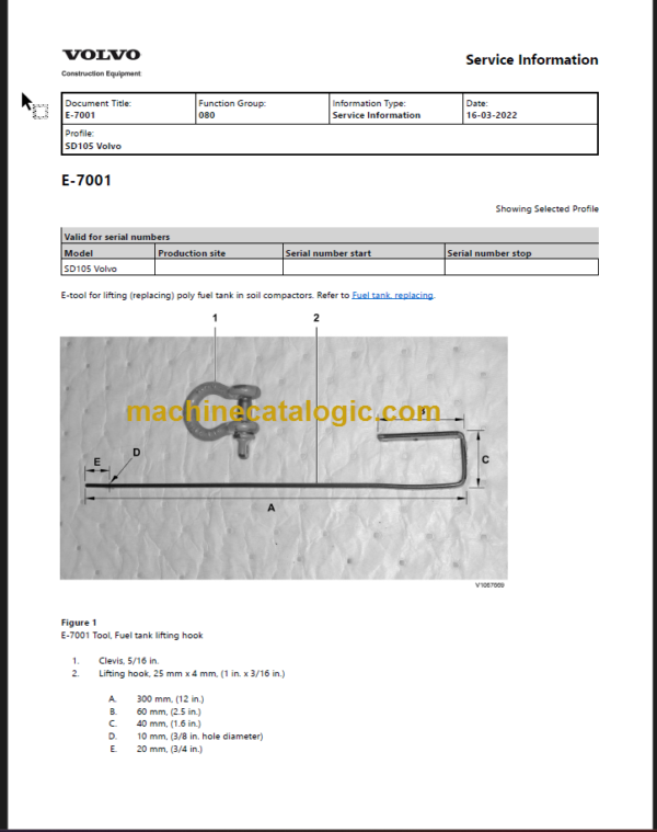 VOLVO SD105 SOIL COMPACTOR SERVICE REPAIR MANUAL