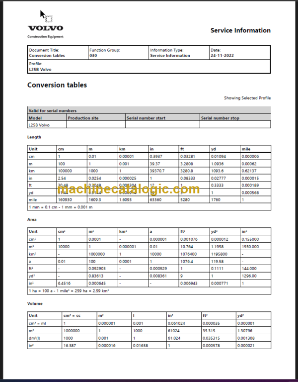 VOLVO L25B COMPACT LOADER SERVICE REPAIR MANUAL