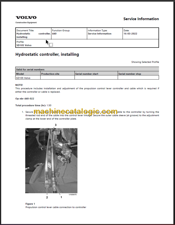 VOLVO SD105 SOIL COMPACTOR SERVICE REPAIR MANUAL