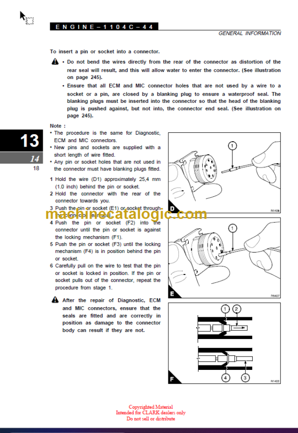 CLARK SF35 45D L CMP40 50SD L SERVICE MANUAL