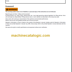 VOLVO G940 MOTOR GRADER OPERATOR MANUAL