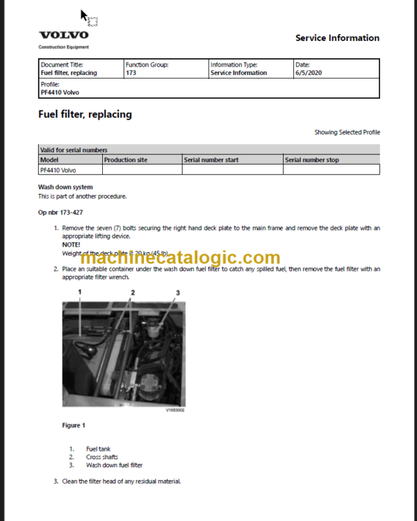 VOLVO PF4410 PAVER SERVICE REPAIR MANUAL