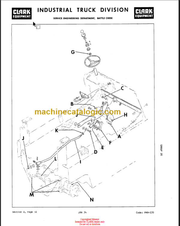 CLARK C500 235 LPG Planned Maint & Adj Manuals