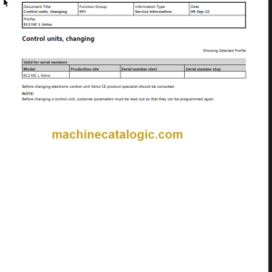 VOLVO EC210C L EXCAVATOR SERVICE REPAIR MANUAL