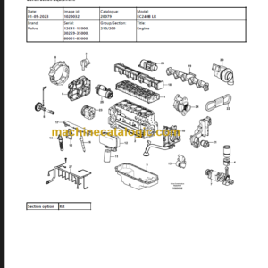 Volvo EC240B LR Parts Manual PDF