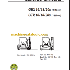 CLARK GEX 16 18 20 GTX16 18 20 SERVICE MANUAL