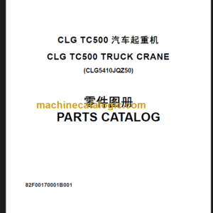 CLG TC500 TRUCK CRANE PARTS MANUAL