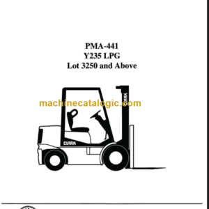 CLARK PMA-441 Y235 LPG LOT 3250 PLANNED MAINTENANCE