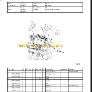 Volvo MCT135C Skid Steer Loader Parts Manual