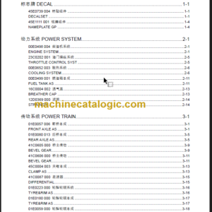 LIUGONG CLG835 PARTS MANUAL